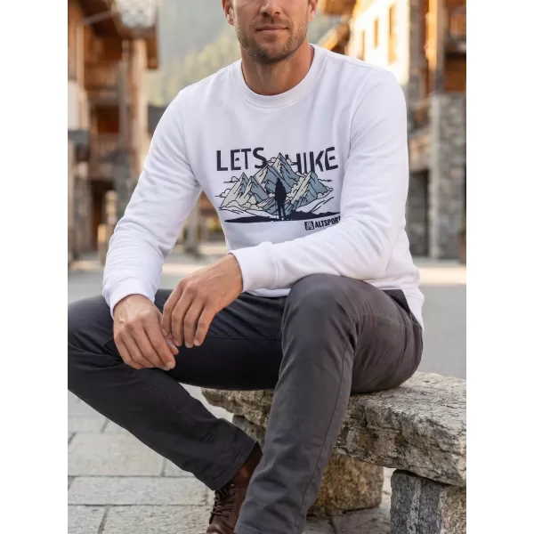  Muški sweatshirt ALTISPORT ALM190406 BIJELA 
