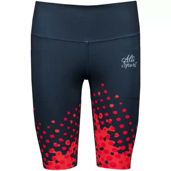 Ženske tajice iznad koljena premium ALTISPORT VOJ/ALW109LEG02 CRVENO-CRNA 