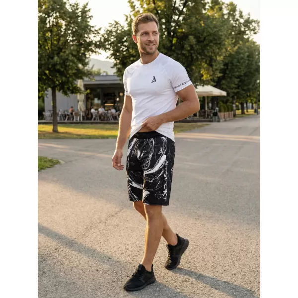  Muške premium funkcionalne kratke hlače ALTISPORT VOJ/ALM071KRA01 CRNO-BIJELO 