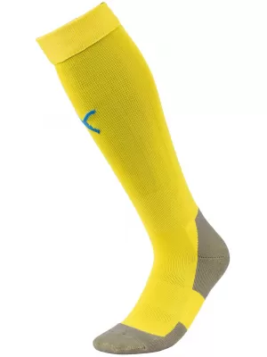 Nogometne čarape PUMA TEAM LIGA SOCKS CORE 703441_17 CYBER ​​ŽUTA/ELEKTRIČNA PLAVA L