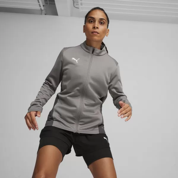 Ženska jakna PUMA TEAMGOAL TRAINING JACKET WMN 658635_13 LIJEVANO ŽELJEZO/BIJELA/SJENA SIVA 