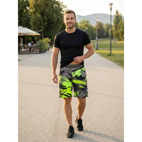  Muške premium funkcionalne kratke hlače ALTISPORT VOJ/ALM014KRA01 CRNO I ZELENO 