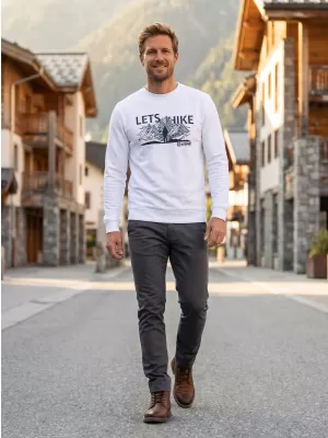 Muški sweatshirt ALTISPORT ALM190406 BIJELA