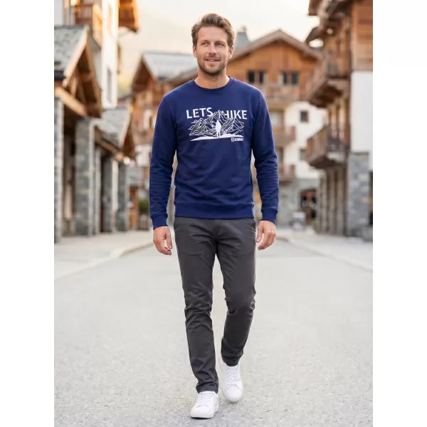  Muški sweatshirt ALTISPORT ALM190406 PONOĆNO PLAVA 