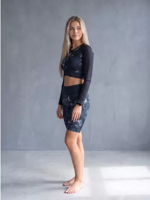 Ženske tajice iznad koljena premium ALTISPORT VOJ/ALW110LEG02 CRNA
