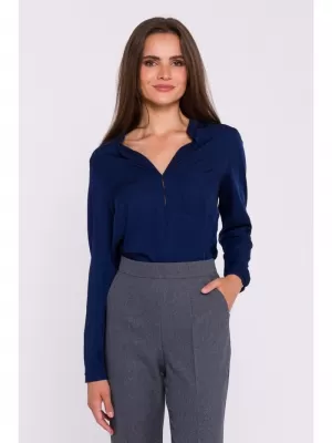 Ženska bluza STYLOVE S375 TAMNOPLAVA
