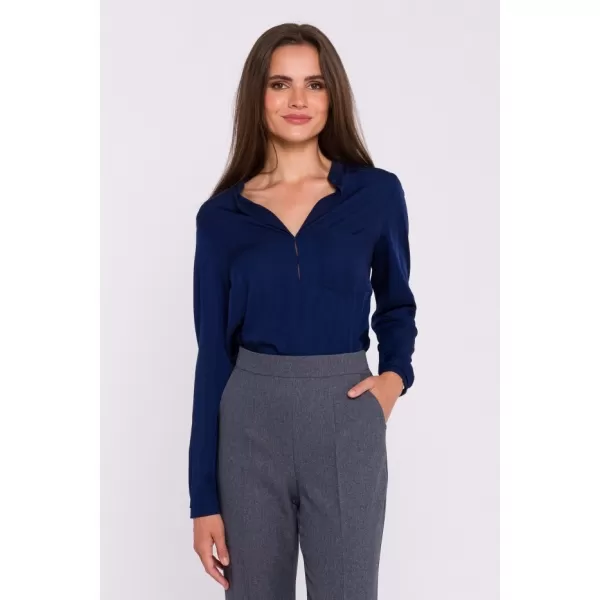  Ženska bluza STYLOVE S375 TAMNOPLAVA 