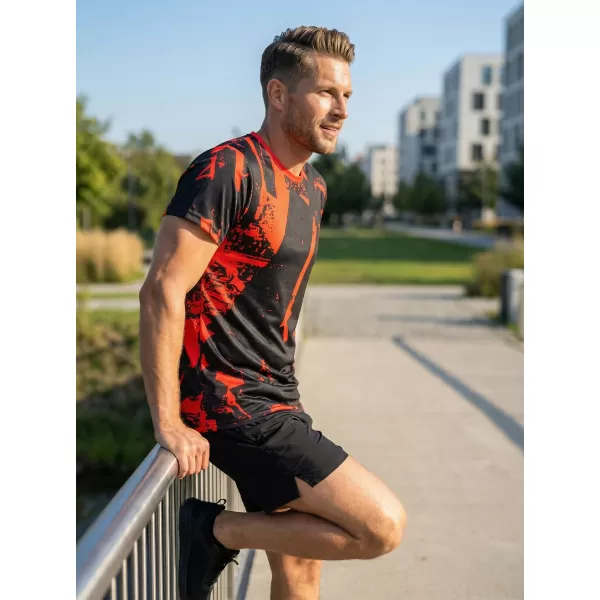  Muška premium funkcionalna majica ALTISPORT VOJ/ALM079TR01 CRNO I CRVENO 