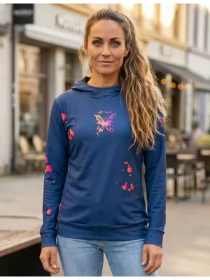 Ženska vrhunska funkcionalna majica ALTISPORT VOJ/ALW077MI01 TAMNOPLAVA/NARANČASTA
