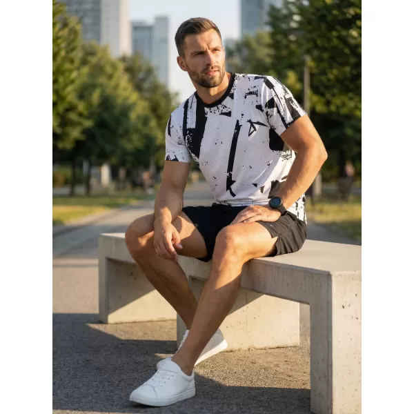  Muška premium funkcionalna majica ALTISPORT VOJ/ALM079TR01 CRNO-BIJELO 