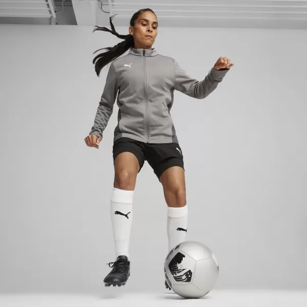  Ženska jakna PUMA TEAMGOAL TRAINING JACKET WMN 658635_13 LIJEVANO ŽELJEZO/BIJELA/SJENA SIVA 