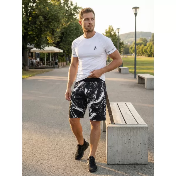  Muške premium funkcionalne kratke hlače ALTISPORT VOJ/ALM071KRA01 CRNO-BIJELO 