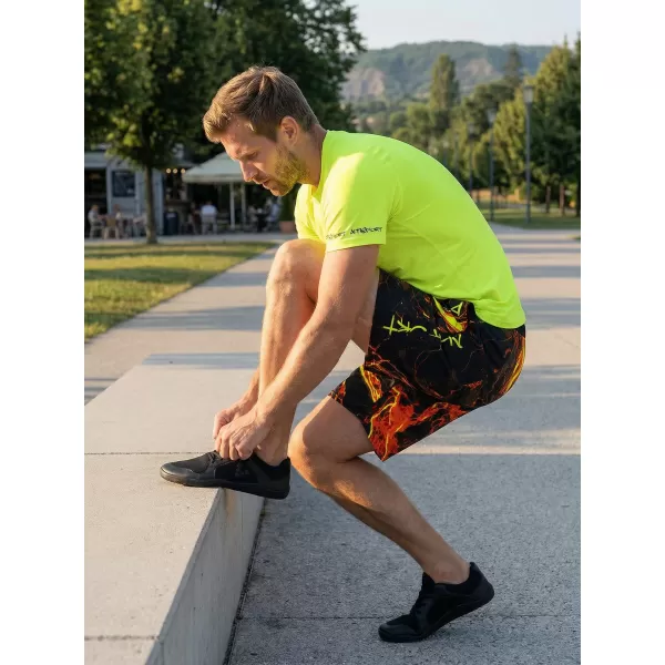  Muške premium funkcionalne kratke hlače ALTISPORT VOJ/ALM071KRA01 CRNA I ŽUTA 