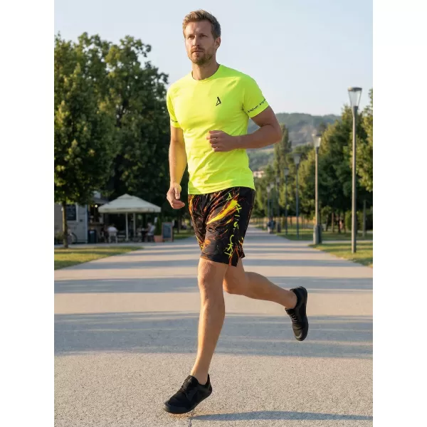  Muške premium funkcionalne kratke hlače ALTISPORT VOJ/ALM071KRA01 CRNA I ŽUTA 