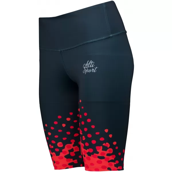  Ženske tajice iznad koljena premium ALTISPORT VOJ/ALW109LEG02 CRVENO-CRNA 