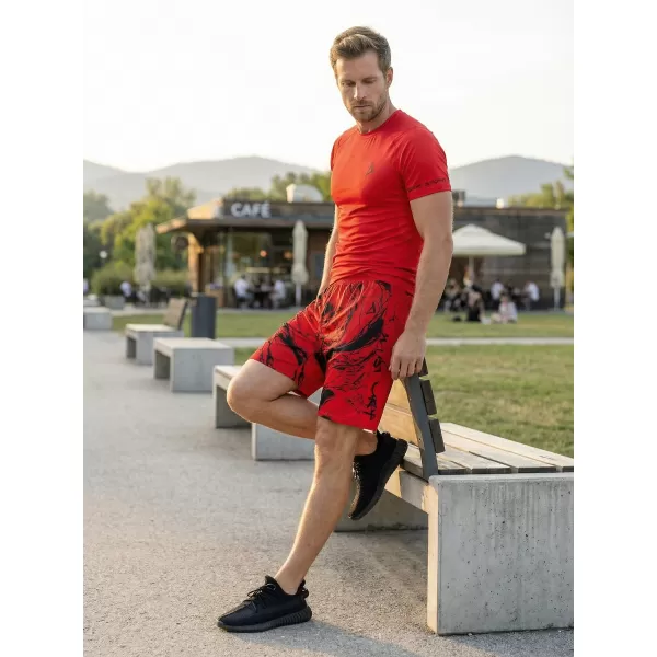  Muške premium funkcionalne kratke hlače ALTISPORT VOJ/ALM071KRA01 CRVENA 
