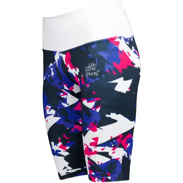  Ženske tajice iznad koljena premium ALTISPORT VOJ/ALW110LEG02 LJUBIČASTA I BIJELA 