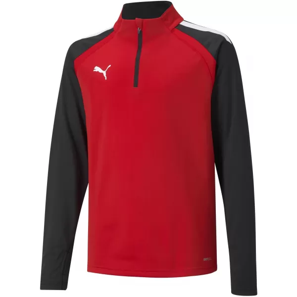  Dječja dukserica PUMA TEAMLIGA 1/4 ZIP TOP JR 657237_01 PUMA CRVENA/PUMA CRNA 