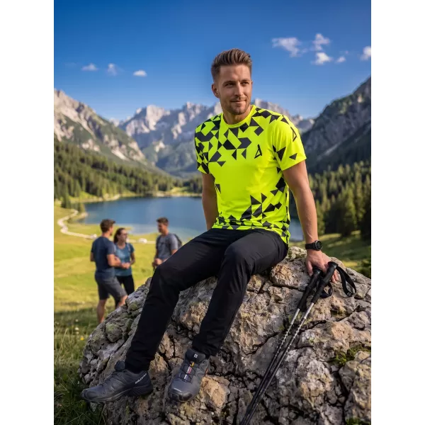  Muška premium funkcionalna majica ALTISPORT VOJ/ALM108TR01 NEON ŽUTA 