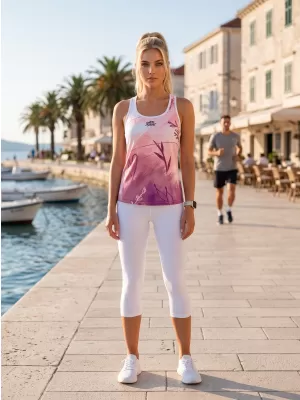 Ženska premium funkcionalna majica bez rukava ALTISPORT VOJ/ALW083TIL01 BIJELO RUŽIČASTO
