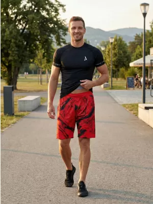 Muške premium funkcionalne kratke hlače ALTISPORT VOJ/ALM071KRA01 CRVENA