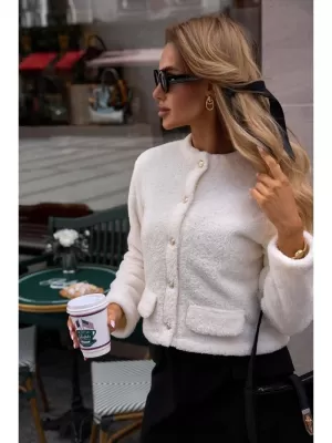 Ženski sweatshirt MOE M807 EKRU