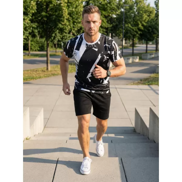  Muška premium funkcionalna majica ALTISPORT VOJ/ALM079TR01 CRNO-BIJELO 