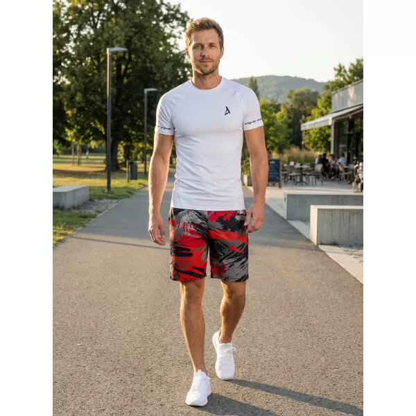  Muške premium funkcionalne kratke hlače ALTISPORT VOJ/ALM014KRA01 CRNO I CRVENO 