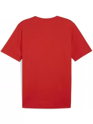 Muški dres PUMA TEAMRISE LOGO JERSEY COTTON 658705_01 PUMA CRVENA/PUMA BIJELA