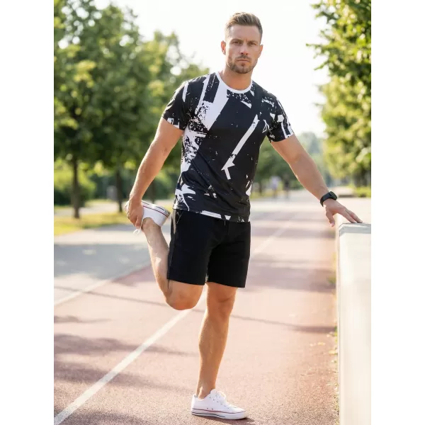  Muška premium funkcionalna majica ALTISPORT VOJ/ALM079TR01 CRNO-BIJELO 