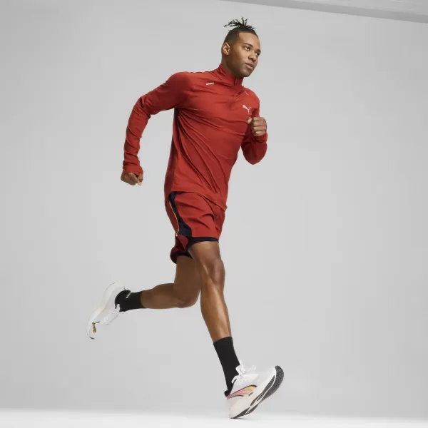  Košulja PUMA RUN CLOUDSPUN 1/4 ZIP 525781_63 MARS RED 
