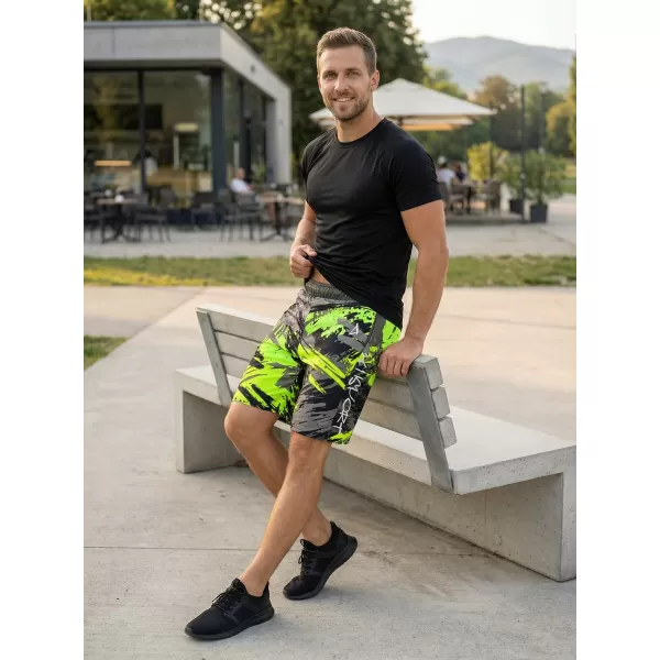  Muške premium funkcionalne kratke hlače ALTISPORT VOJ/ALM014KRA01 CRNO I ZELENO 