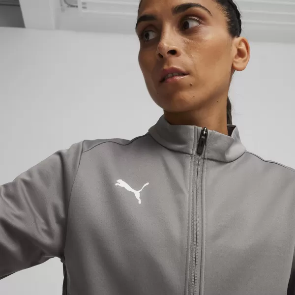  Ženska jakna PUMA TEAMGOAL TRAINING JACKET WMN 658635_13 LIJEVANO ŽELJEZO/BIJELA/SJENA SIVA 