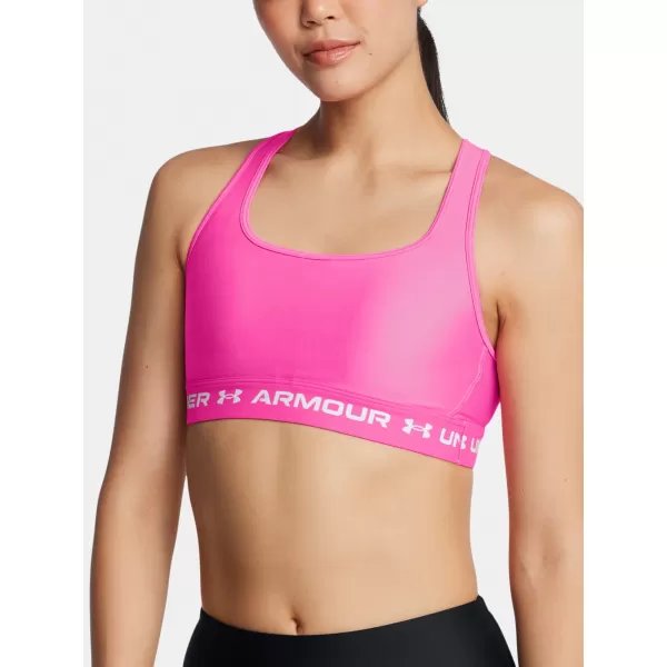  Ženski grudnjak UNDER ARMOUR CROSSBACK MID BRA 1361034-656 RUŽIČASTA 