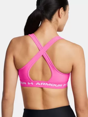 Ženski grudnjak UNDER ARMOUR CROSSBACK MID BRA 1361034-656 RUŽIČASTA