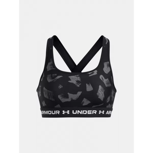  Ženski grudnjak UNDER ARMOUR CROSSBACK MID PRINT 1361042-009 CRNA 