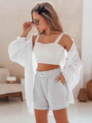 Ženske kratke hlače DSTREET OWN STYLE SY0454 SVIJETLO SIVE BOJE