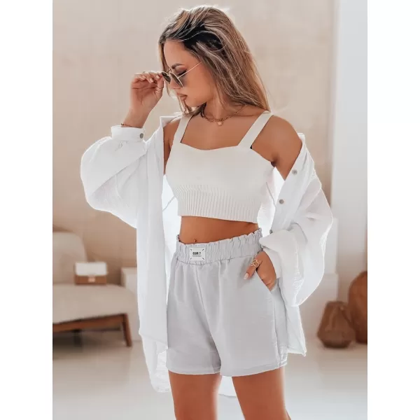  Ženske kratke hlače DSTREET OWN STYLE SY0454 SVIJETLO SIVE BOJE 