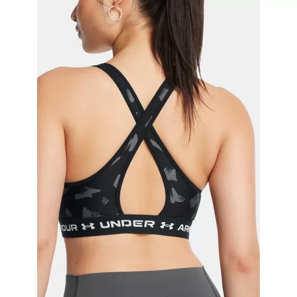  Ženski grudnjak UNDER ARMOUR CROSSBACK MID PRINT 1361042-009 CRNA 