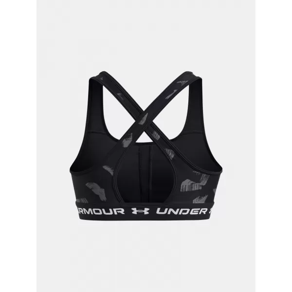  Ženski grudnjak UNDER ARMOUR CROSSBACK MID PRINT 1361042-009 CRNA 