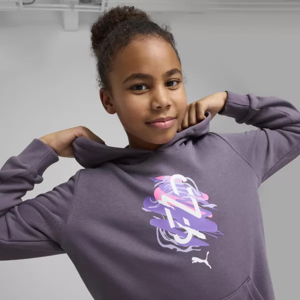  Dječja dukserica PUMA NEYMAR JR CREATIVITYHOODIEJR 660100_01 LJUBIČASTI UGLJEN 