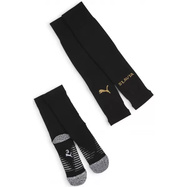  Nogometne čarape PUMA TEAM SKS PLAIN SOCKS PROMO 775221_06 PUMA CRNO/MAT PUMA ZLATO 