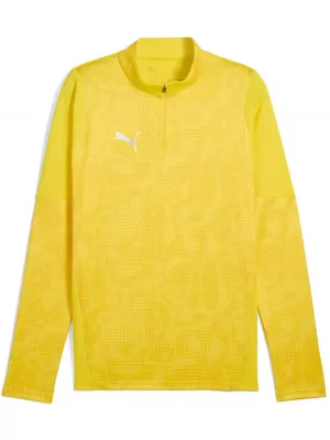 Muška dukserica PUMA TEAMCUP TRAINING 1/4 ZIP TOP 659164_07 FASTER YELLOW/ BRŽE ŽUTO/PUMA SREBRO