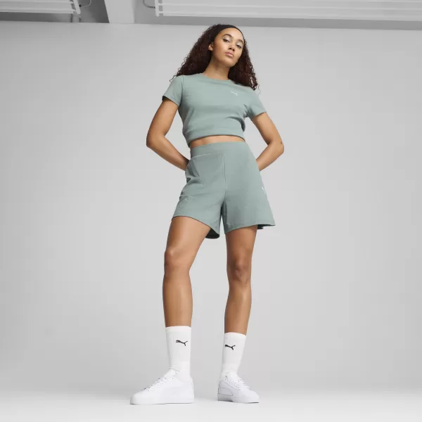 Ženske kratke hlače PUMA ESS ELEVATED SHORTS 685026_30 ZELENI MJESEC 