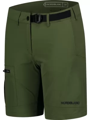 Ženske vanjske kratke hlače NORDBLANC HUES NBSPL8194 ZELENI DAN