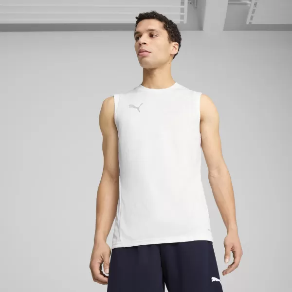  Muški dres PUMA TEAMCUP TRAINING SL JERSEY 659168_04 PUMA WHITE/PUMA SILVER 