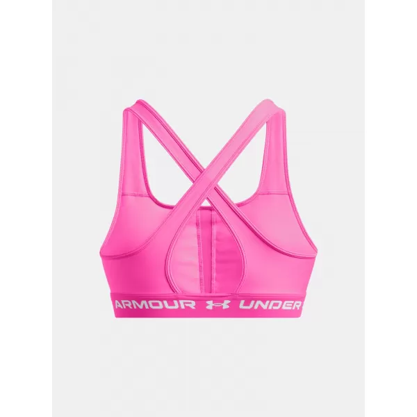  Ženski grudnjak UNDER ARMOUR CROSSBACK MID BRA 1361034-656 RUŽIČASTA 