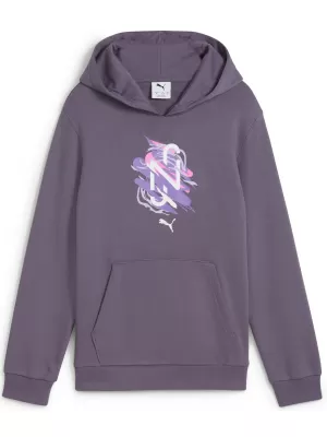 Dječja dukserica PUMA NEYMAR JR CREATIVITYHOODIEJR 660100_01 LJUBIČASTI UGLJEN