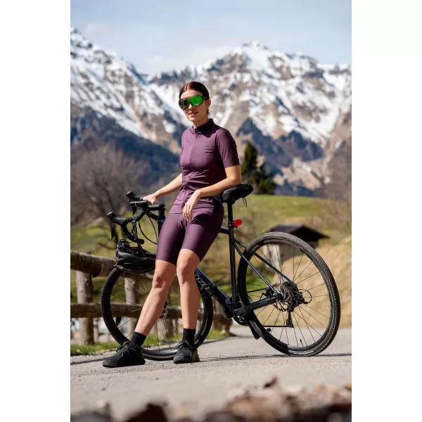  Ženski biciklistički dres NORDBLANC MILE NBSLF8216 TAMNOLJUBIČASTA 