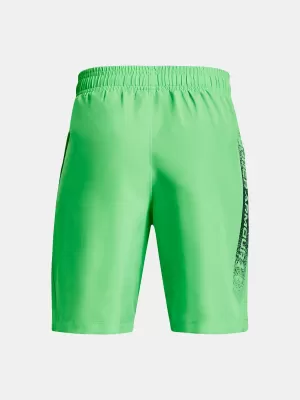 Kratke hlače za dječake UNDER ARMOUR WOVEN GRAPHIC SHORTS 1370178-316 ZELENA